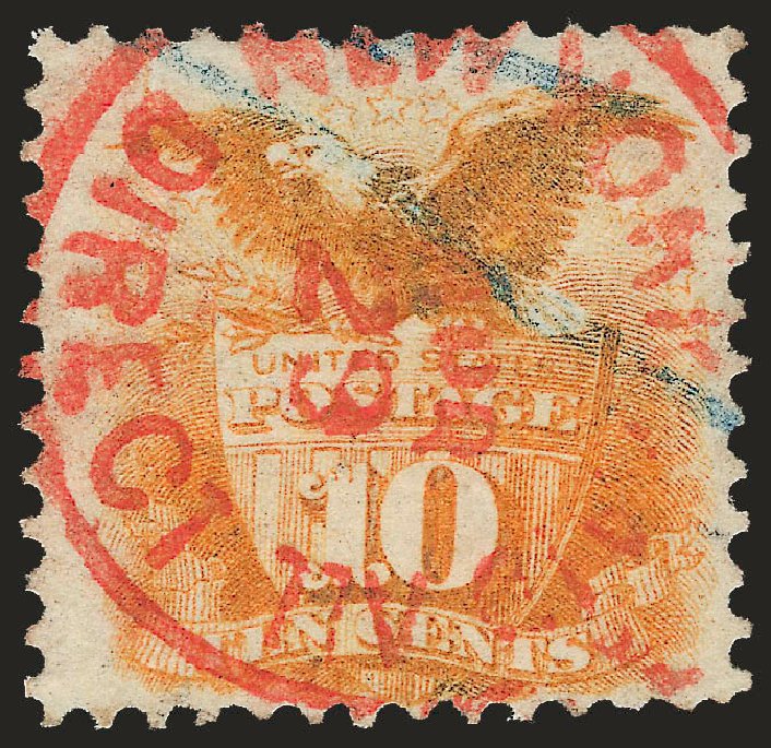 Price of US Stamp Scott Cat. # 116: 10c 1869 Pictorial Shield Eagle. Robert Siegel Auction Galleries, Apr 2010, Sale 984, Lot 395