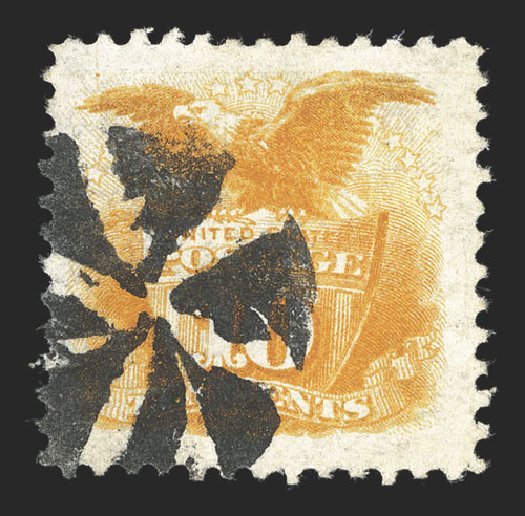 Value of US Stamp Scott # 116 - 10c 1869 Pictorial Shield Eagle. Spink Shreves Galleries, Jul 2012, Sale 140, Lot 145