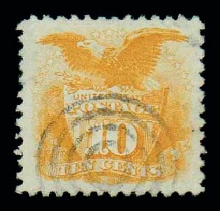 Values of US Stamps Scott Catalogue 116 - 10c 1869 Pictorial Shield Eagle. Matthew Bennett International, Dec 2007, Sale 323, Lot 282