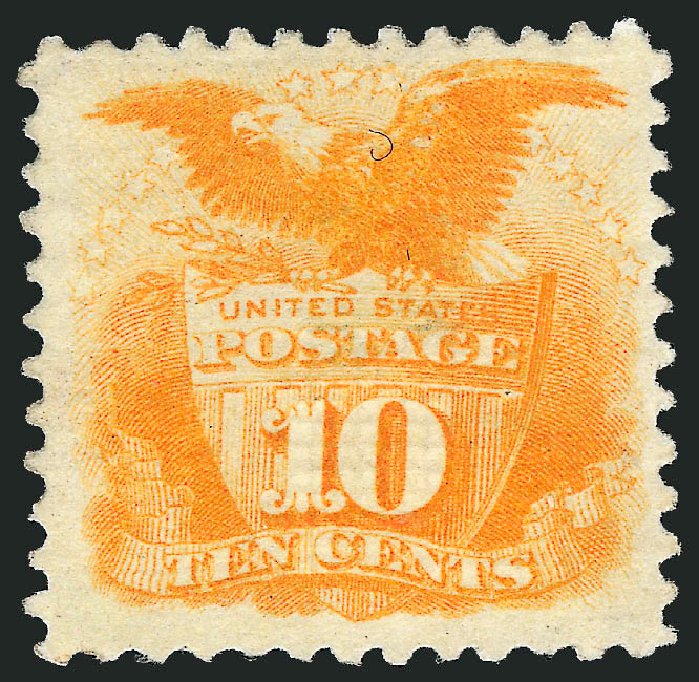 Values of US Stamps Scott # 116 - 1869 10c Pictorial Shield Eagle. Robert Siegel Auction Galleries, Mar 2012, Sale 1019, Lot 442