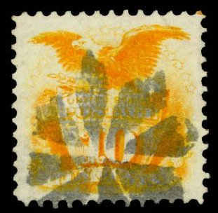 Prices of US Stamps Scott Catalog 116: 10c 1869 Pictorial Shield Eagle. Daniel Kelleher Auctions, Oct 2014, Sale 660, Lot 2133