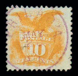 US Stamps Price Scott Cat. # 116: 10c 1869 Pictorial Shield Eagle. Matthew Bennett International, Dec 2007, Sale 323, Lot 286