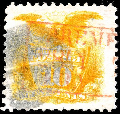 US Stamp Value Scott # 116: 10c 1869 Pictorial Shield Eagle. Matthew Bennett International, Jun 2008, Sale 328, Lot 616