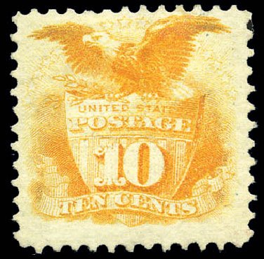 Costs of US Stamp Scott #116: 10c 1869 Pictorial Shield Eagle. Matthew Bennett International, Sep 2010, Sale 333, Lot 3496