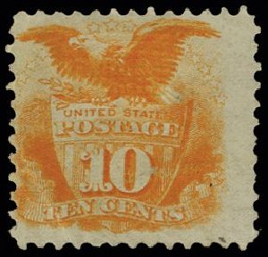 Value of US Stamps Scott Catalog 116 - 10c 1869 Pictorial Shield Eagle. H.R. Harmer, May 2014, Sale 3005, Lot 1116
