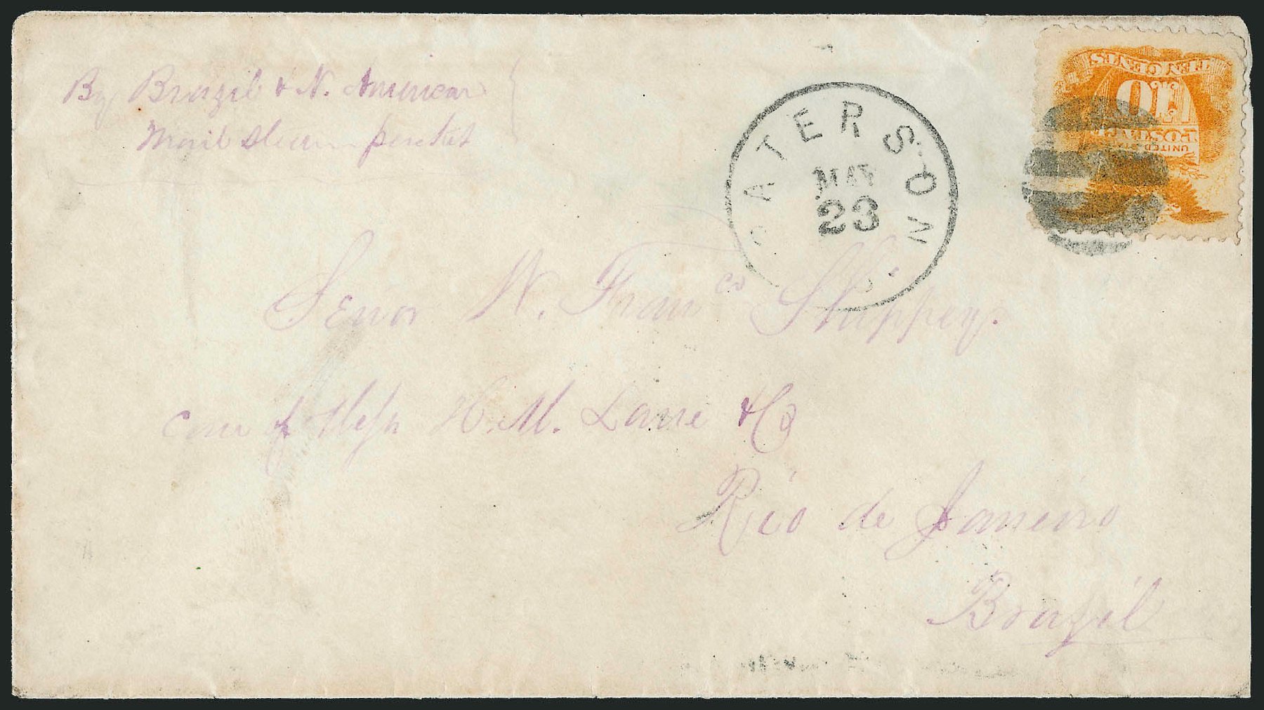 US Stamps Price Scott Catalog #116 - 1869 10c Pictorial Shield Eagle. Robert Siegel Auction Galleries, Mar 2011, Sale 1004, Lot 116
