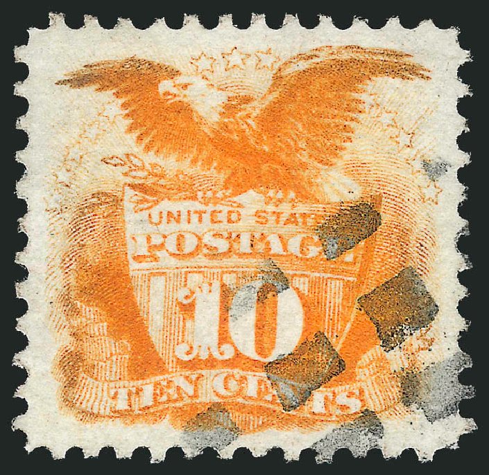 US Stamp Value Scott Cat. #116 - 1869 10c Pictorial Shield Eagle. Robert Siegel Auction Galleries, Jun 2012, Sale 1026, Lot 1256