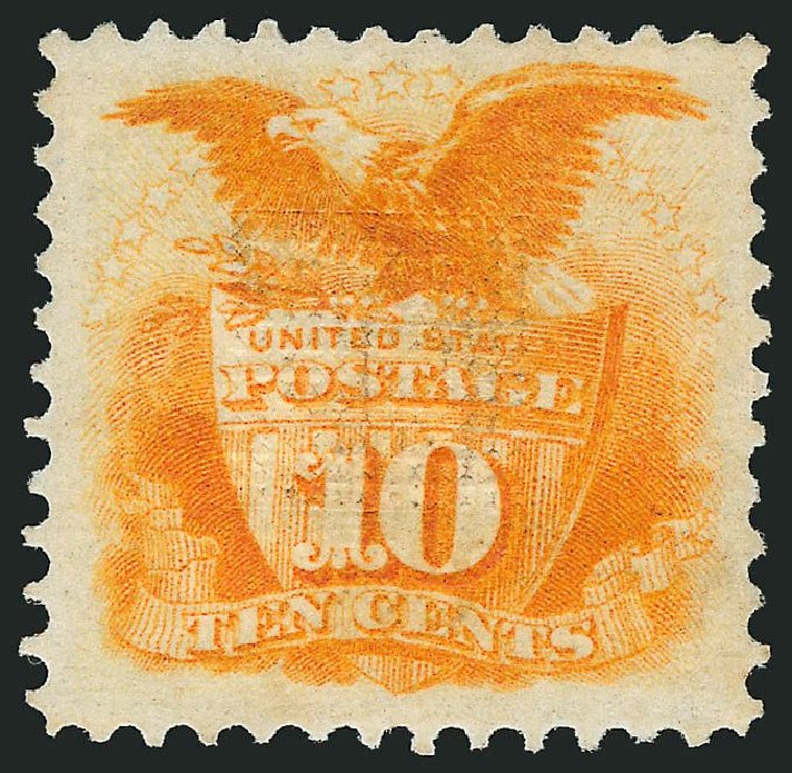 Value of US Stamps Scott Catalog 116: 10c 1869 Pictorial Shield Eagle. Robert Siegel Auction Galleries, Jul 2014, Sale 1077, Lot 116