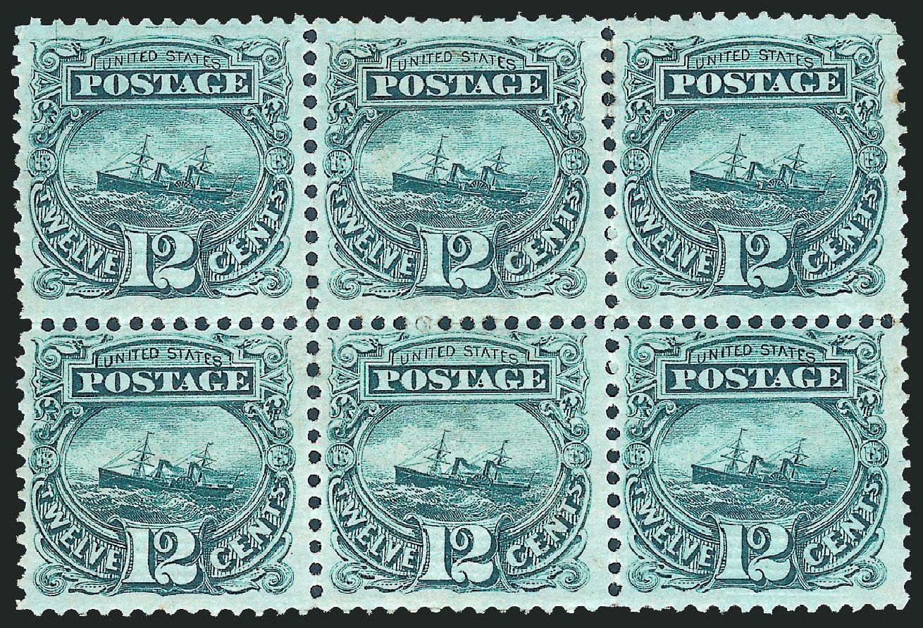 Value of US Stamps Scott Cat. 117 - 12c 1869 Pictorial S.S. Adriatic. Robert Siegel Auction Galleries, Mar 2011, Sale 1004, Lot 137