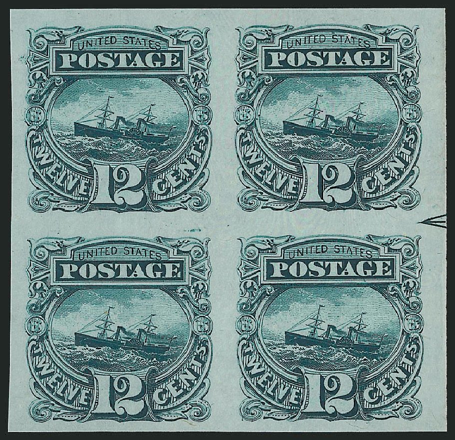 US Stamp Values Scott Catalogue #117 - 1869 12c Pictorial S.S. Adriatic. Robert Siegel Auction Galleries, Oct 2010, Sale 997, Lot 5017