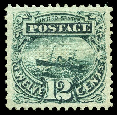Cost of US Stamps Scott Catalog # 117: 12c 1869 Pictorial S.S. Adriatic. Matthew Bennett International, May 2014, Sale 350, Lot 208