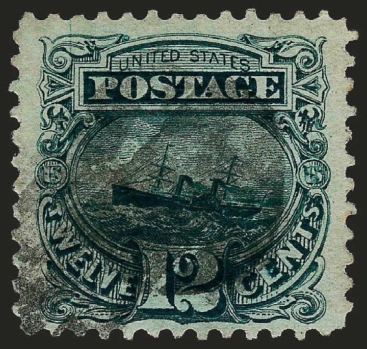 Cost of US Stamp Scott 117 - 12c 1869 Pictorial S.S. Adriatic. Robert Siegel Auction Galleries, Sep 2008, Sale 962, Lot 2388