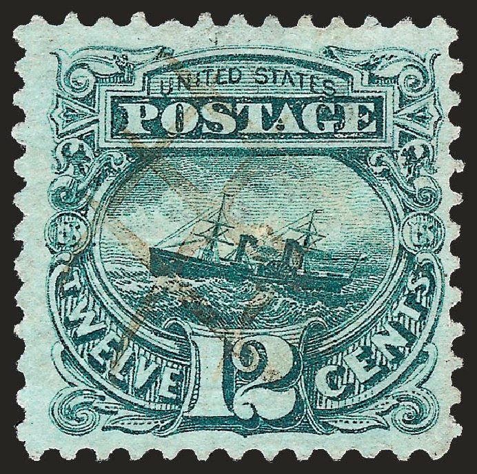 US Stamp Price Scott Catalogue 117: 1869 12c Pictorial S.S. Adriatic. Robert Siegel Auction Galleries, Oct 2008, Sale 963, Lot 668