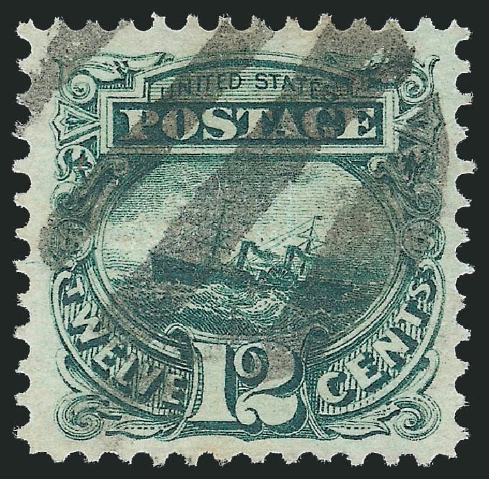 US Stamps Price Scott Cat. 117 - 1869 12c Pictorial S.S. Adriatic. Robert Siegel Auction Galleries, Dec 2009, Sale 982, Lot 5328