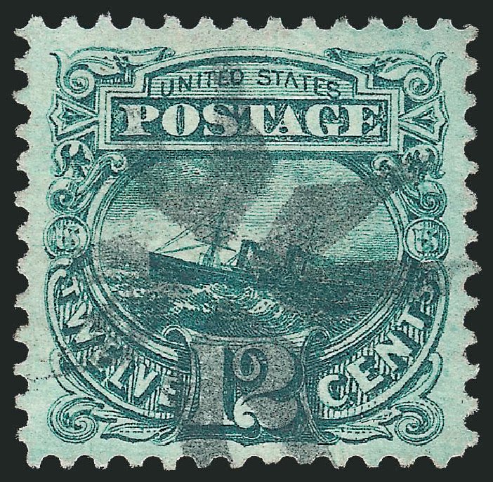 US Stamp Values Scott Catalog 117: 12c 1869 Pictorial S.S. Adriatic. Robert Siegel Auction Galleries, Oct 2010, Sale 997, Lot 5458