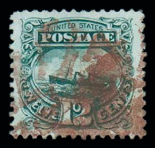 US Stamps Values Scott 117 - 12c 1869 Pictorial S.S. Adriatic. Matthew Bennett International, Dec 2007, Sale 323, Lot 299
