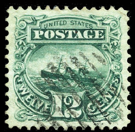 US Stamp Value Scott Cat. # 117 - 1869 12c Pictorial S.S. Adriatic. Matthew Bennett International, Sep 2011, Sale 338, Lot 1789