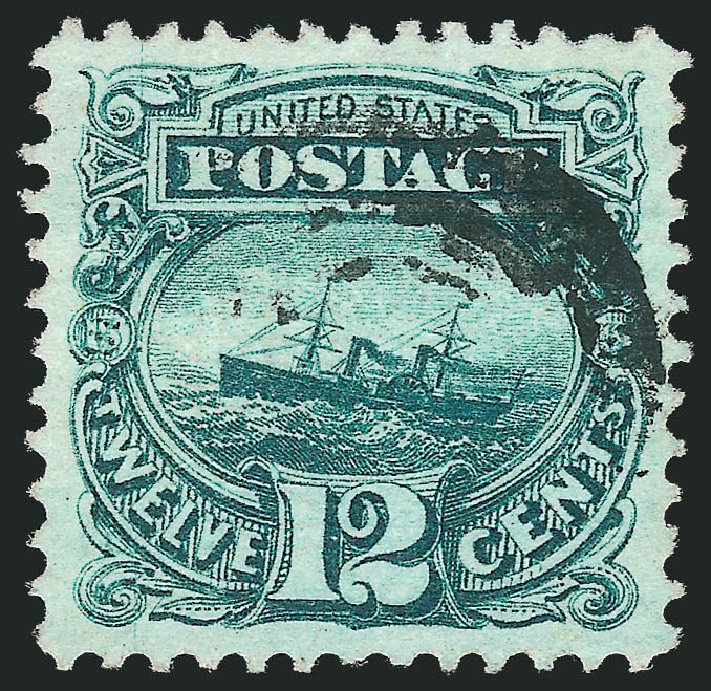 US Stamps Value Scott Catalogue #117: 1869 12c Pictorial S.S. Adriatic. Robert Siegel Auction Galleries, Oct 2012, Sale 1032, Lot 3189
