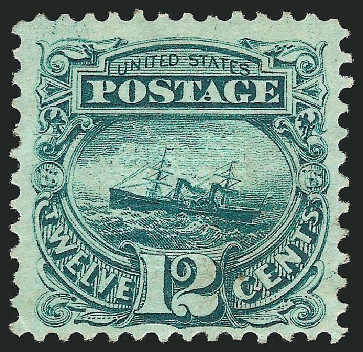 Cost of US Stamp Scott Cat. # 117 - 12c 1869 Pictorial S.S. Adriatic. Robert Siegel Auction Galleries, Sep 2014, Sale 1078, Lot 229