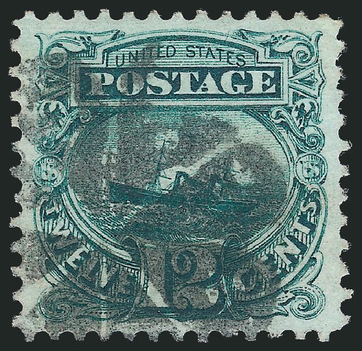 Cost of US Stamps Scott Cat. 117: 1869 12c Pictorial S.S. Adriatic. Robert Siegel Auction Galleries, Oct 2010, Sale 997, Lot 5459