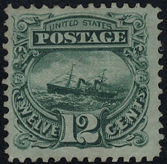 Prices of US Stamp Scott Catalog 117: 12c 1869 Pictorial S.S. Adriatic. Cherrystone Auctions, May 2008, Sale 200805, Lot 150