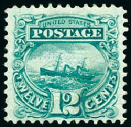 US Stamp Price Scott Cat. 117: 12c 1869 Pictorial S.S. Adriatic. Schuyler J. Rumsey Philatelic Auctions, Apr 2015, Sale 60, Lot 2090