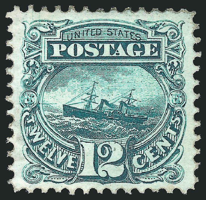 US Stamp Value Scott #117: 1869 12c Pictorial S.S. Adriatic. Robert Siegel Auction Galleries, Mar 2012, Sale 1021, Lot 310
