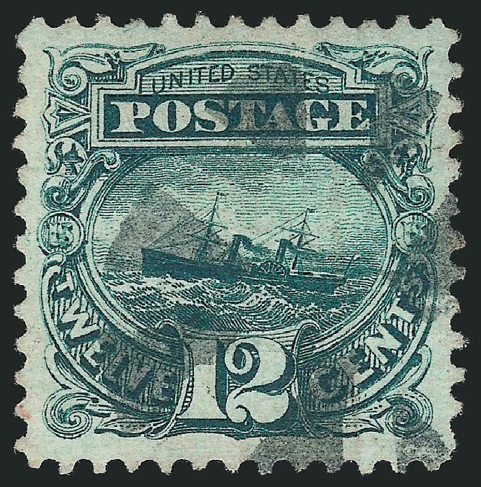 US Stamps Prices Scott Catalog # 117 - 1869 12c Pictorial S.S. Adriatic. Robert Siegel Auction Galleries, Mar 2013, Sale 1040, Lot 1370