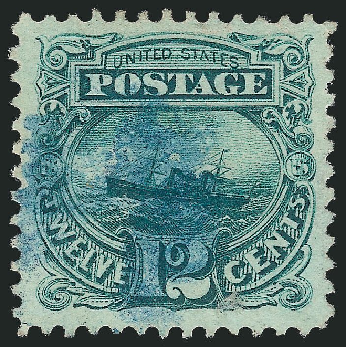 Value of US Stamp Scott Catalog 117 - 1869 12c Pictorial S.S. Adriatic. Robert Siegel Auction Galleries, Dec 2013, Sale 1062, Lot 320