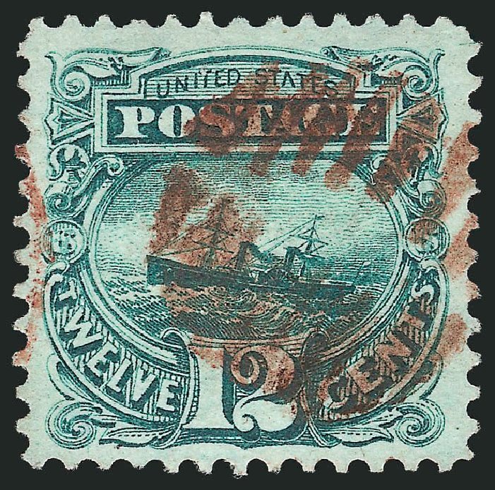 Cost of US Stamps Scott Catalogue # 117 - 1869 12c Pictorial S.S. Adriatic. Robert Siegel Auction Galleries, Mar 2014, Sale 1067, Lot 1110