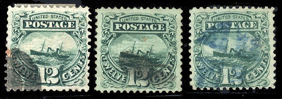 US Stamps Prices Scott Catalog 117: 1869 12c Pictorial S.S. Adriatic. Cherrystone Auctions, Mar 2009, Sale 200903, Lot 111