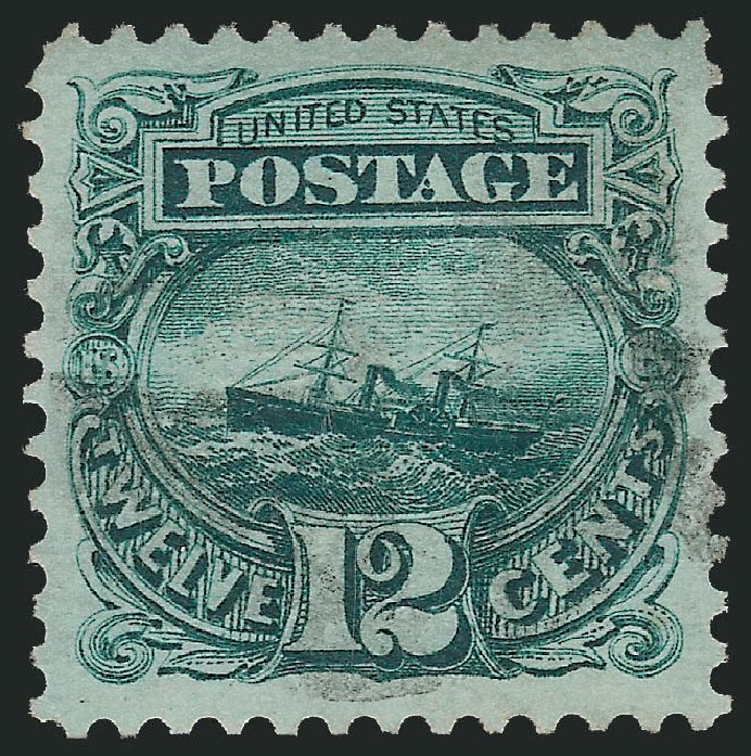 US Stamps Value Scott Catalog #117 - 12c 1869 Pictorial S.S. Adriatic. Robert Siegel Auction Galleries, Oct 2011, Sale 1014, Lot 1301