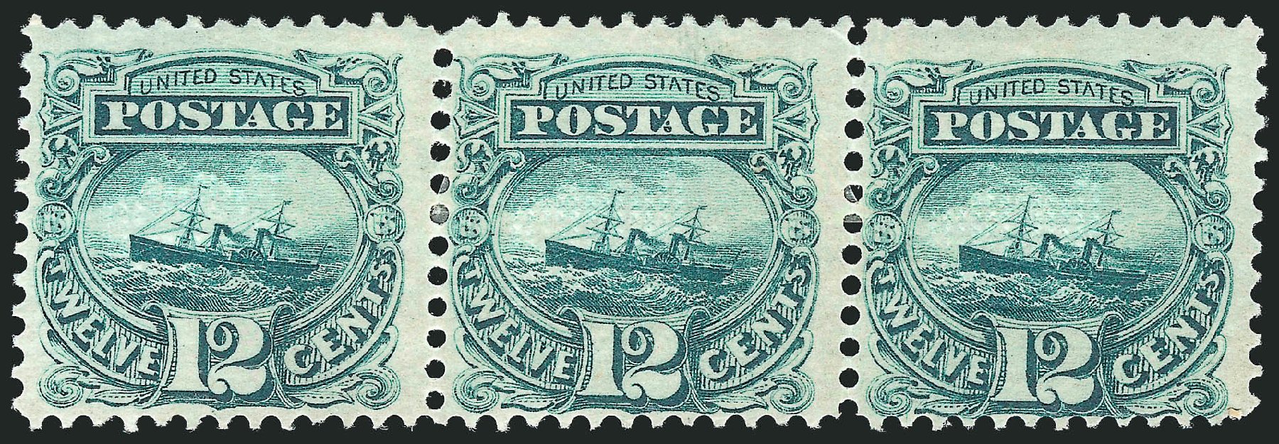 Price of US Stamps Scott #117 - 1869 12c Pictorial S.S. Adriatic. Robert Siegel Auction Galleries, Mar 2012, Sale 1021, Lot 311