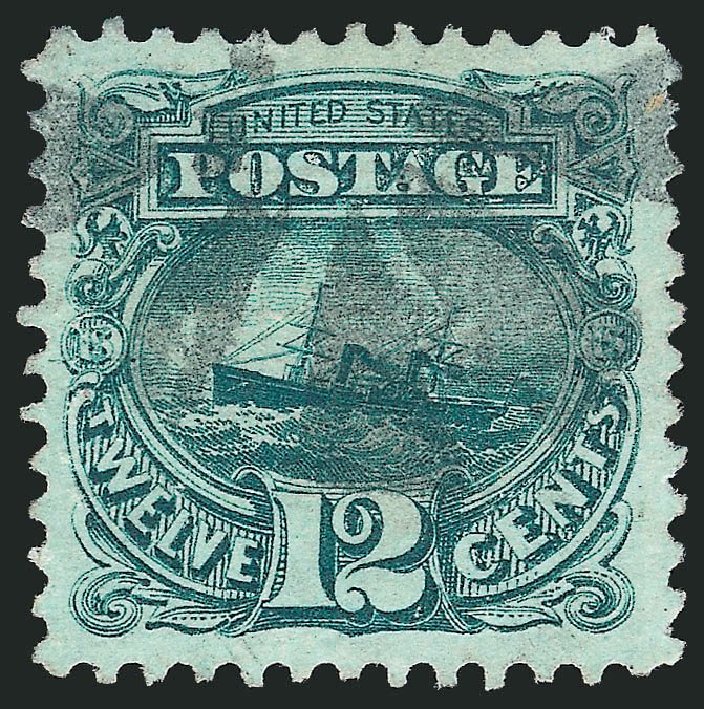 US Stamp Price Scott Catalog #117 - 1869 12c Pictorial S.S. Adriatic. Robert Siegel Auction Galleries, Jul 2013, Sale 1050, Lot 241