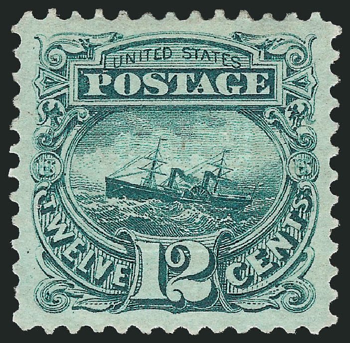 Price of US Stamps Scott Catalogue # 117: 12c 1869 Pictorial S.S. Adriatic. Robert Siegel Auction Galleries, Feb 2015, Sale 1092, Lot 1091