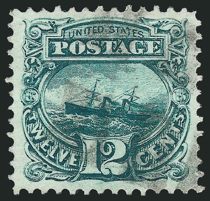 Values of US Stamps Scott Catalogue #117: 12c 1869 Pictorial S.S. Adriatic. Robert Siegel Auction Galleries, Sep 2009, Sale 976, Lot 1451