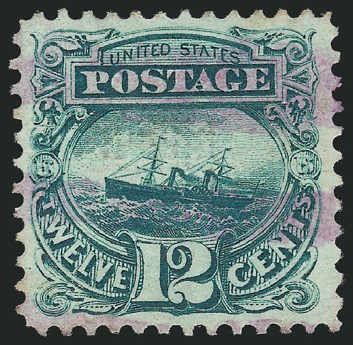 Cost of US Stamps Scott Cat. 117: 1869 12c Pictorial S.S. Adriatic. Robert Siegel Auction Galleries, Oct 2010, Sale 997, Lot 5461