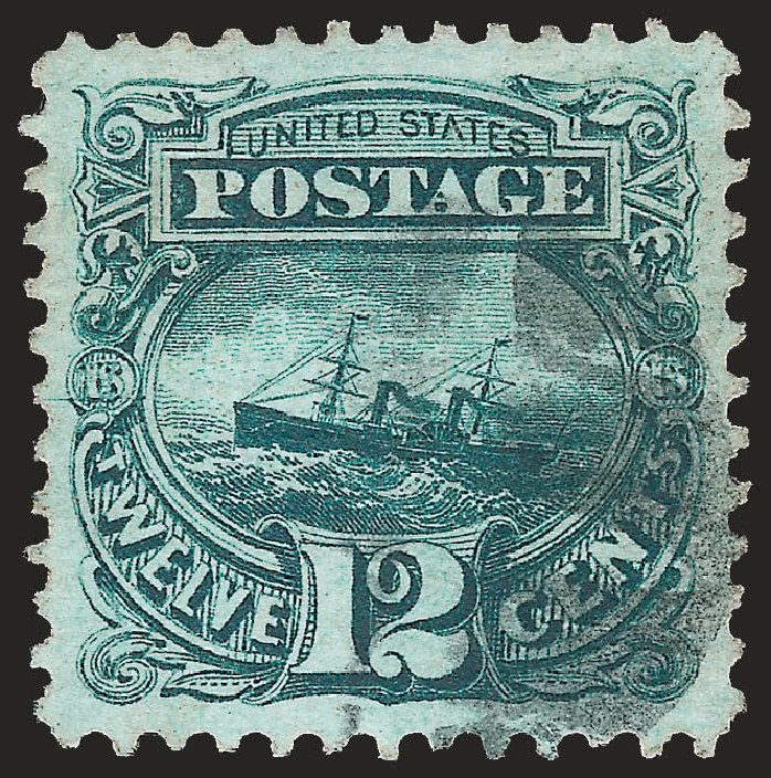 US Stamps Values Scott Catalogue # 117 - 12c 1869 Pictorial S.S. Adriatic. Robert Siegel Auction Galleries, Jun 2009, Sale 975, Lot 1354