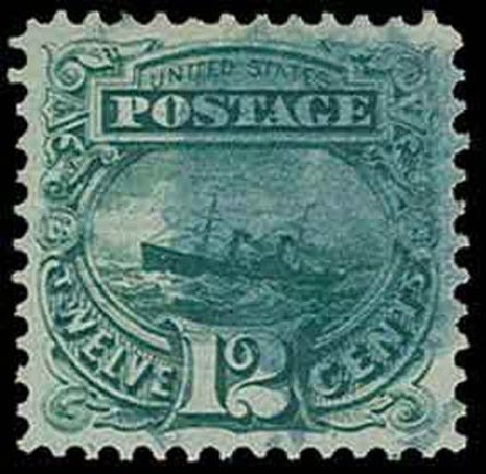 US Stamps Price Scott Catalogue 117 - 1869 12c Pictorial S.S. Adriatic. H.R. Harmer, Nov 2013, Sale 3004, Lot 1105
