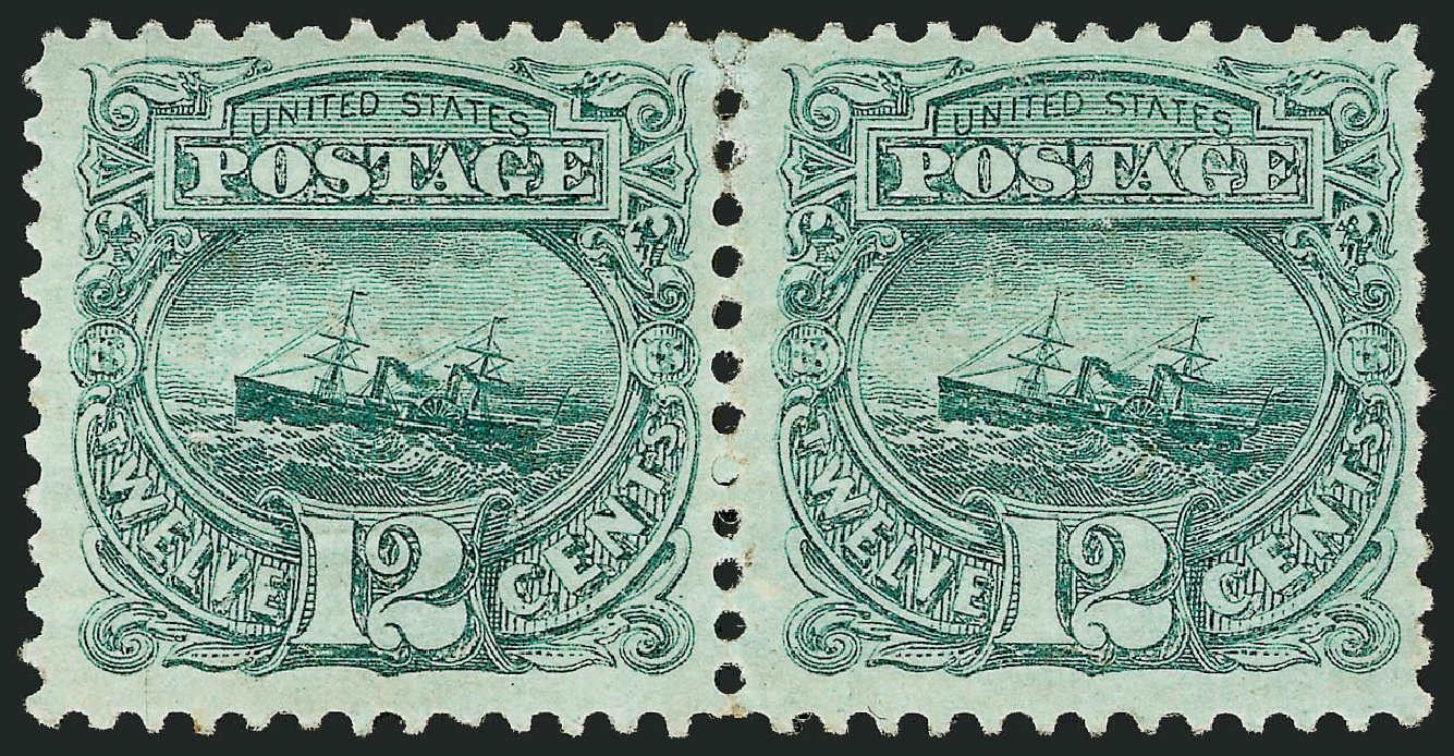 US Stamps Prices Scott 117 - 12c 1869 Pictorial S.S. Adriatic. Robert Siegel Auction Galleries, Mar 2012, Sale 1019, Lot 455
