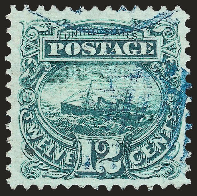 Cost of US Stamp Scott Catalogue # 117: 12c 1869 Pictorial S.S. Adriatic. Robert Siegel Auction Galleries, Jun 2009, Sale 975, Lot 1355