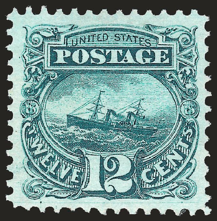 Cost of US Stamps Scott Cat. # 117: 1869 12c Pictorial S.S. Adriatic. Robert Siegel Auction Galleries, Jun 2010, Sale 992, Lot 2185