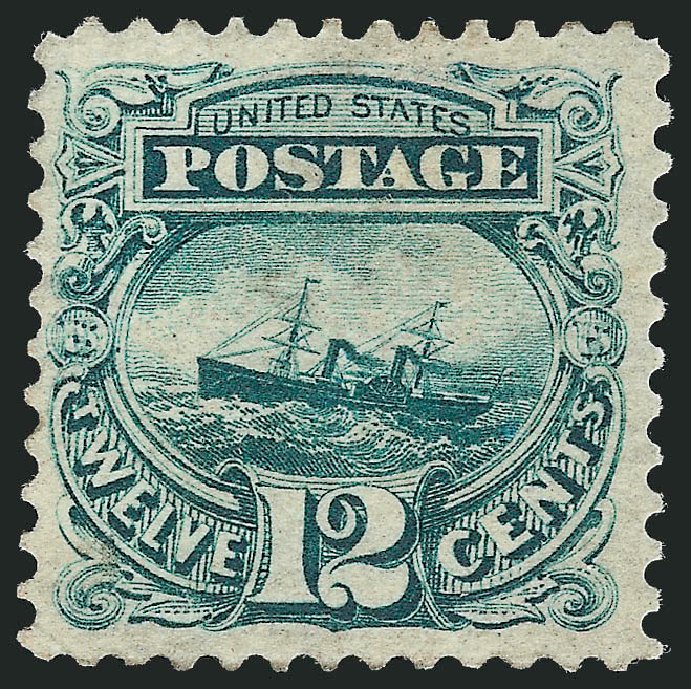 Value of US Stamp Scott # 117: 12c 1869 Pictorial S.S. Adriatic. Robert Siegel Auction Galleries, Oct 2010, Sale 997, Lot 5455