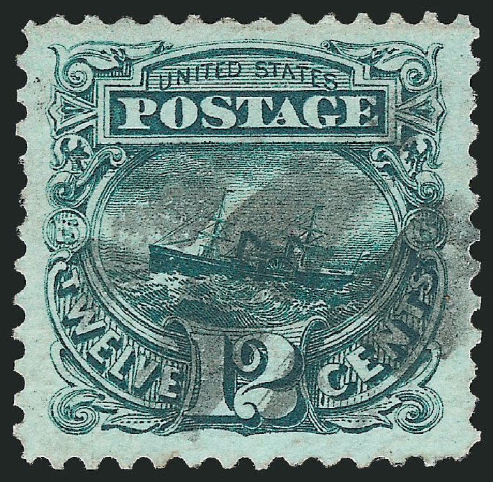 US Stamp Prices Scott Catalog 117 - 12c 1869 Pictorial S.S. Adriatic. Robert Siegel Auction Galleries, Dec 2011, Sale 1017, Lot 552
