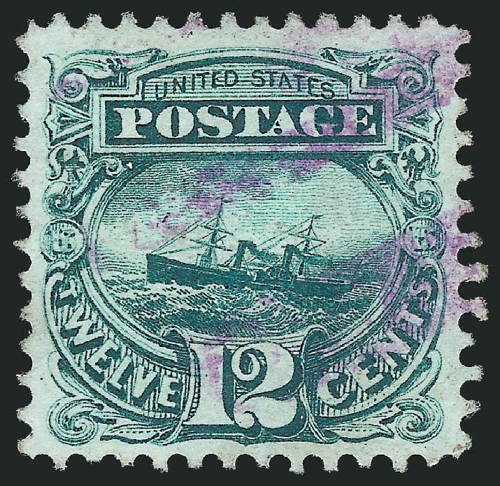 Prices of US Stamps Scott Cat. 117 - 12c 1869 Pictorial S.S. Adriatic. Robert Siegel Auction Galleries, Mar 2013, Sale 1040, Lot 1372