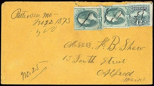 US Stamp Price Scott Catalog # 117 - 12c 1869 Pictorial S.S. Adriatic. Spink Shreves Galleries, Jan 2014, Sale 146, Lot 252