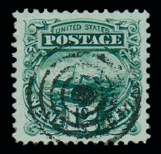 US Stamps Value Scott 117 - 1869 12c Pictorial S.S. Adriatic. Matthew Bennett International, Dec 2007, Sale 323, Lot 293