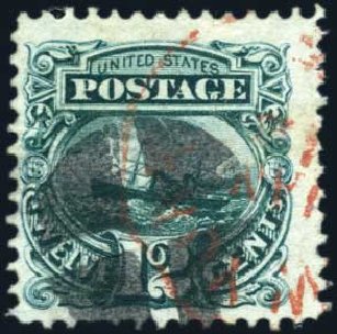 Price of US Stamp Scott #117 - 1869 12c Pictorial S.S. Adriatic. Harmer-Schau Auction Galleries, Oct 2010, Sale 87, Lot 143