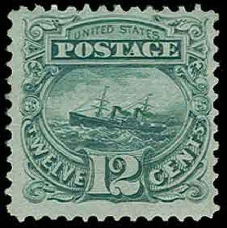 Price of US Stamp Scott # 117: 1869 12c Pictorial S.S. Adriatic. H.R. Harmer, Nov 2013, Sale 3004, Lot 1103