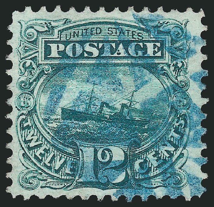 Value of US Stamps Scott # 117 - 12c 1869 Pictorial S.S. Adriatic. Robert Siegel Auction Galleries, Mar 2011, Sale 1004, Lot 143